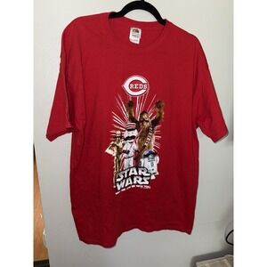 Rare STAR WARS May the‎ 4th Be With You CINCINNATI REDS XL Shirt Chewbacca R2-D2